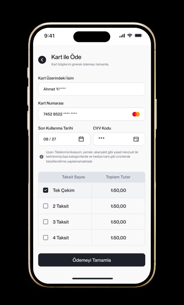 Papel taksit seçenekleri resmi